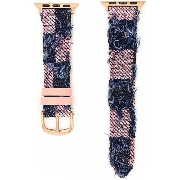 NEW Pink Denim Apple Watch Band main image 4